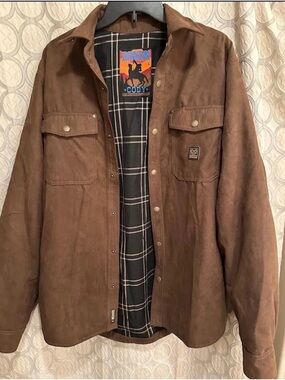 Dixon (Cody) Men’s Brown Suede Button-Front Jacket
Size 2xl
